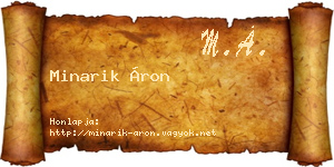Minarik Áron névjegykártya